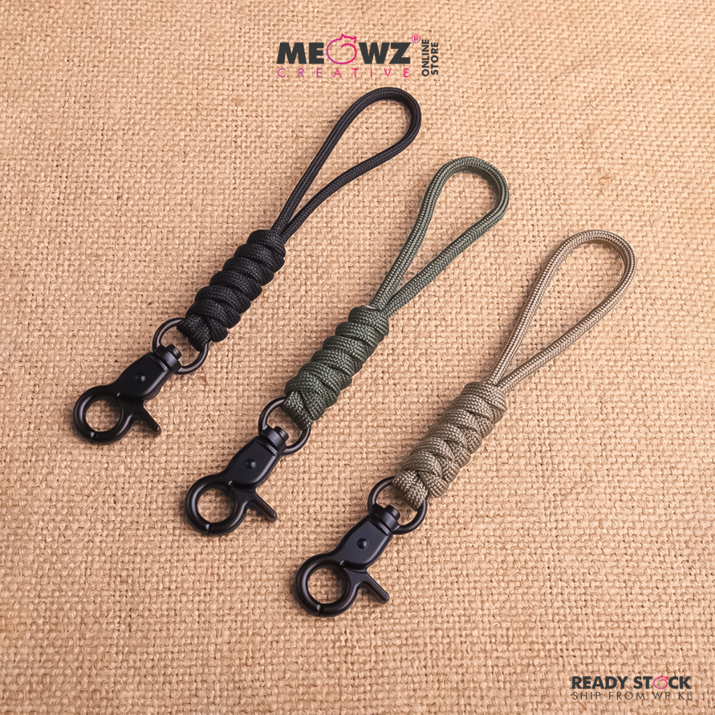 Easy Paracord Hand Strap Hook Buckle Keychain Shopee Malaysia