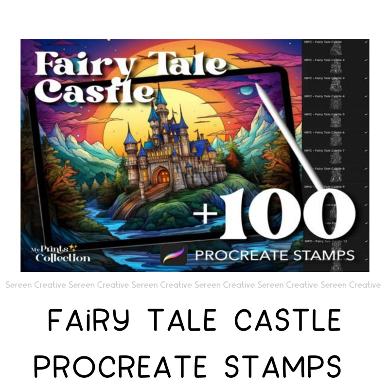 P661 Fairy Tale Castle Stamps Procreate | Shopee Malaysia