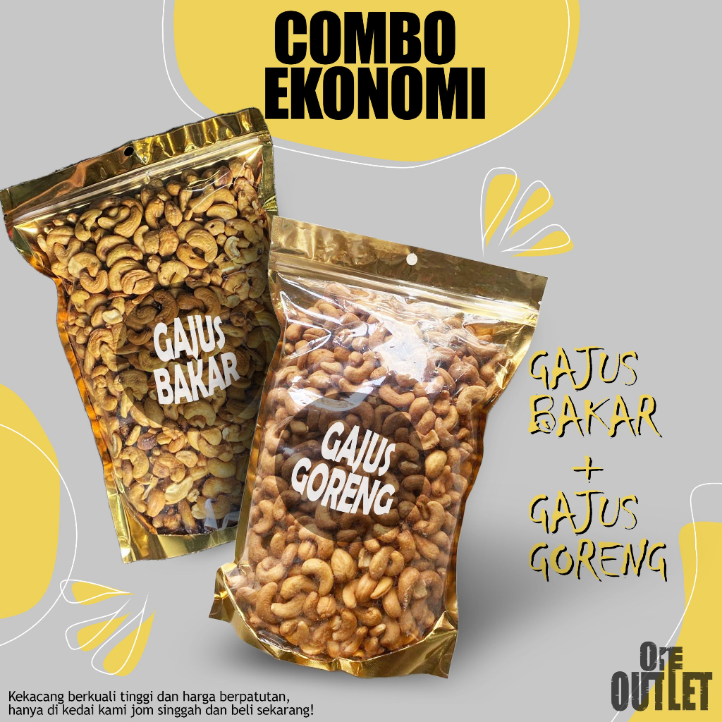 Combo Jimat Kacang Gajus Goreng Bakar Ekonomi Jimat Cashew Nuts