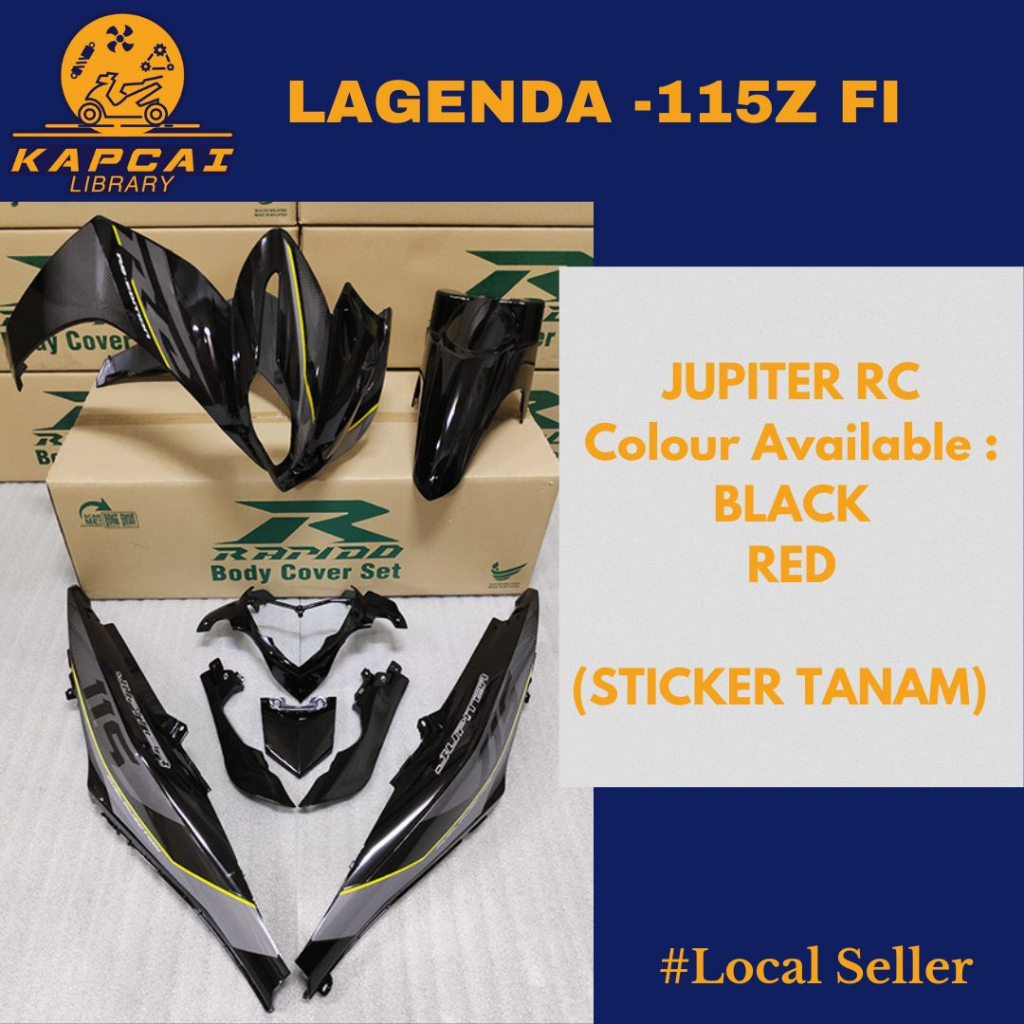 Bodyset Lagenda115Z Fi Jupiter RC Motorcycle Cover Set (Sticker Tanam
