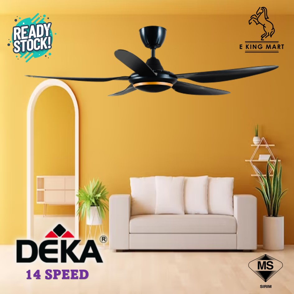 DEKA Ceiling fan 5 BLADE 56" LED LIGHT 3 colors DC Inverter Reverse
