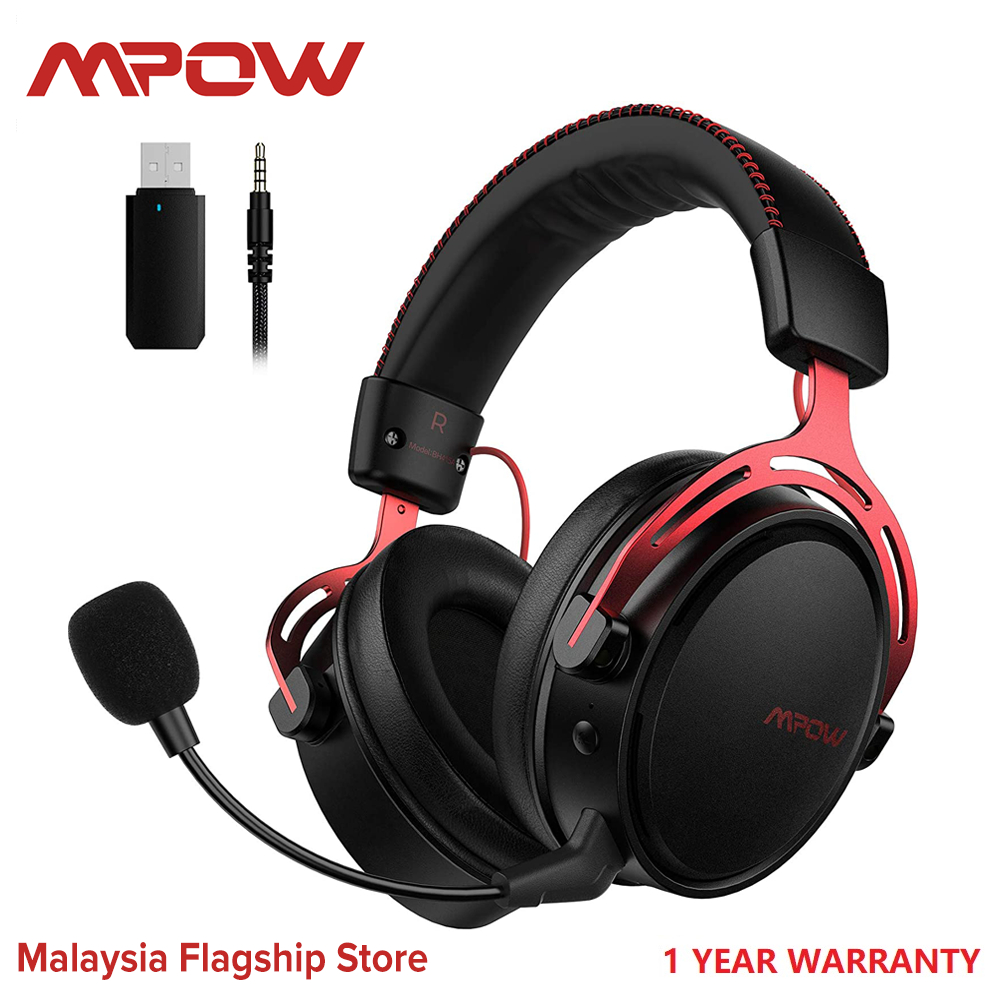 Mpow Air 2.4g Wireless Gaming Headphone With USB Dongle Gaming Headset for PS4 PS5 PC XBOX Gaming Earphone