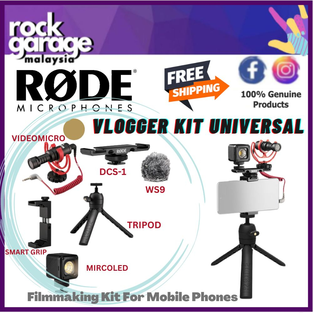 Rode Vlogger Kit Universal Filmmaking Kit For Mobile Phones