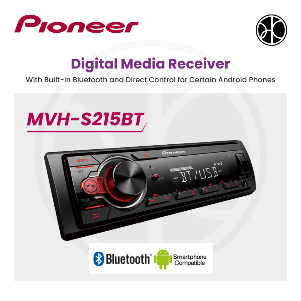Pioneer MVH-S215BT Digital Media Receiver with Built-in Bluetooth ...