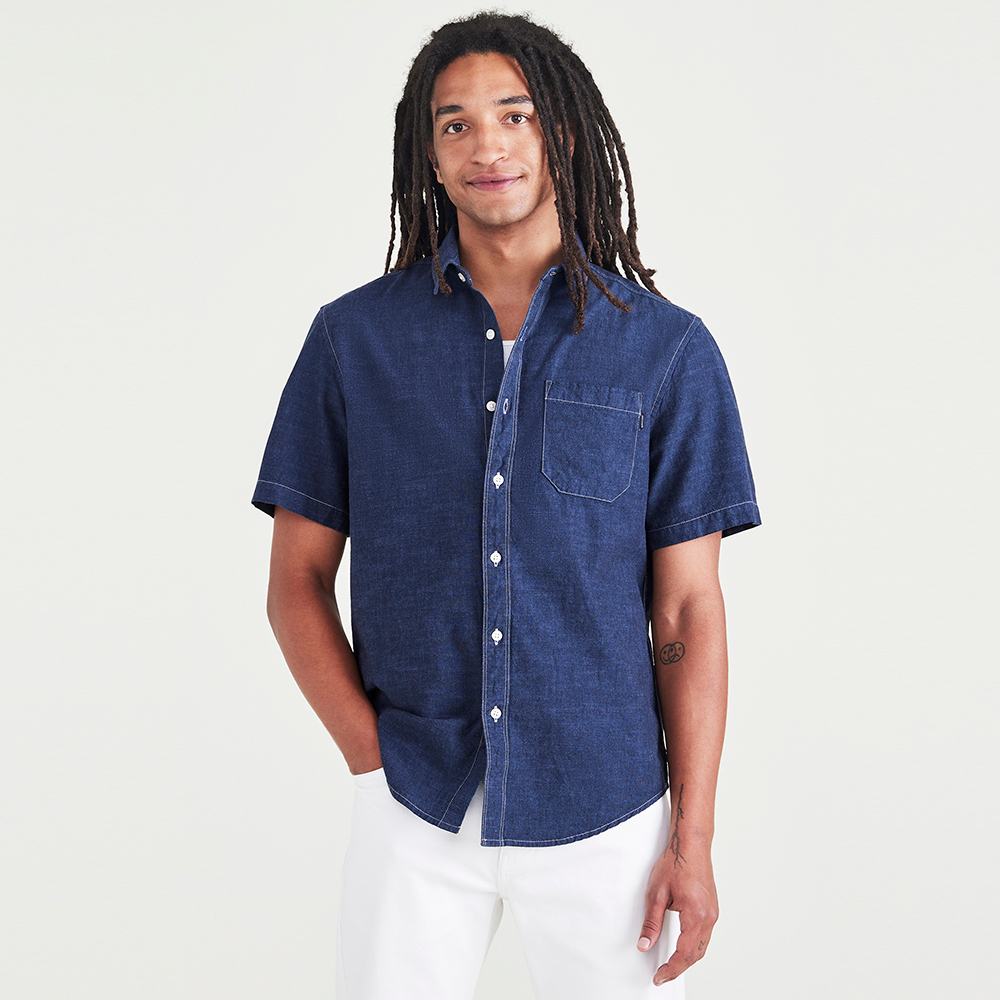 Dockers® Men's Short-Sleeve Casual Regular Fit Shirt 55769-0243 ...