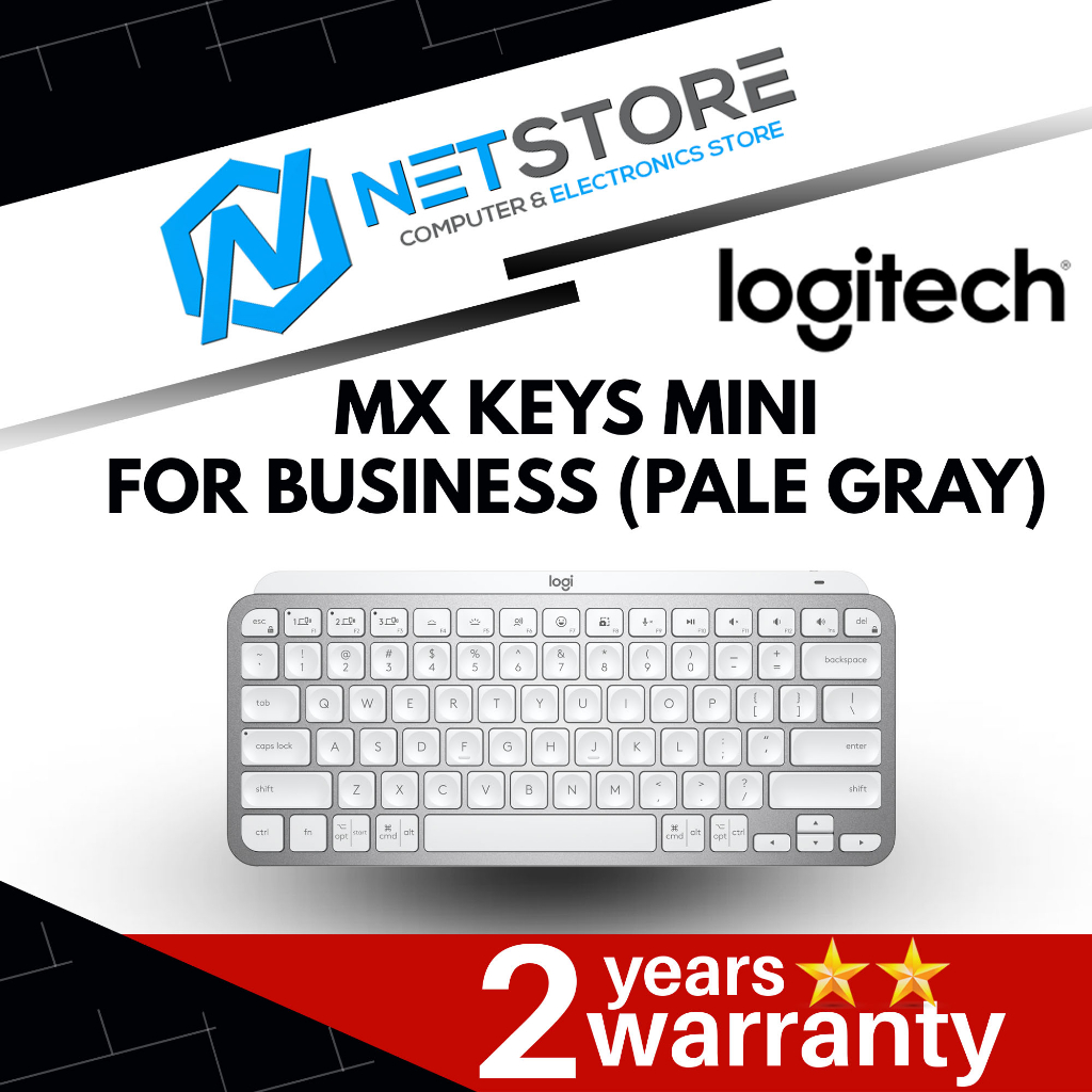 Logitech MX Keys Mini for Business Keyboard - Pale Gray