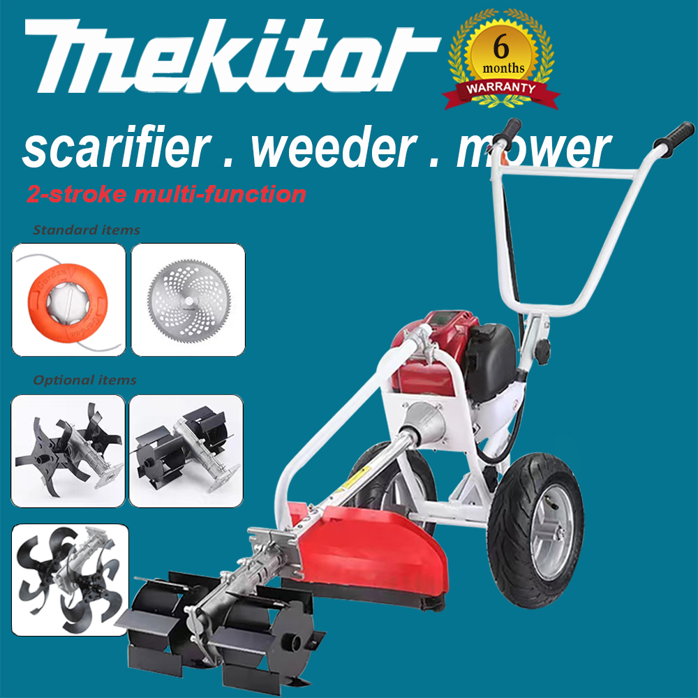 Mekitor mesin rumput tolak hand push brush cutter lawn mover 2 stroke ...