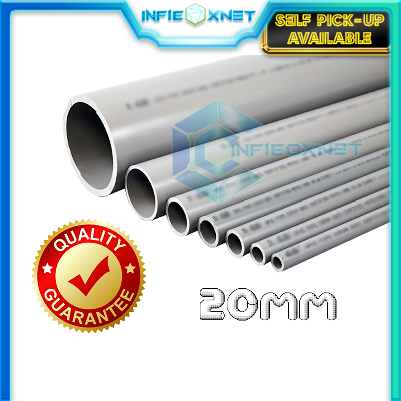 20mm 3/4" PVC Pipe Class D, 6, 7 PVC Pipe Kelabu (𝐒𝐄𝐋𝐋 𝐁𝐘 𝐅𝐄𝐄𝐓