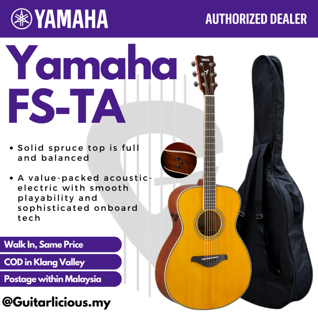 Yamaha FSTA TransAcoustic Concert Solid Top AcousticElectric Guitar