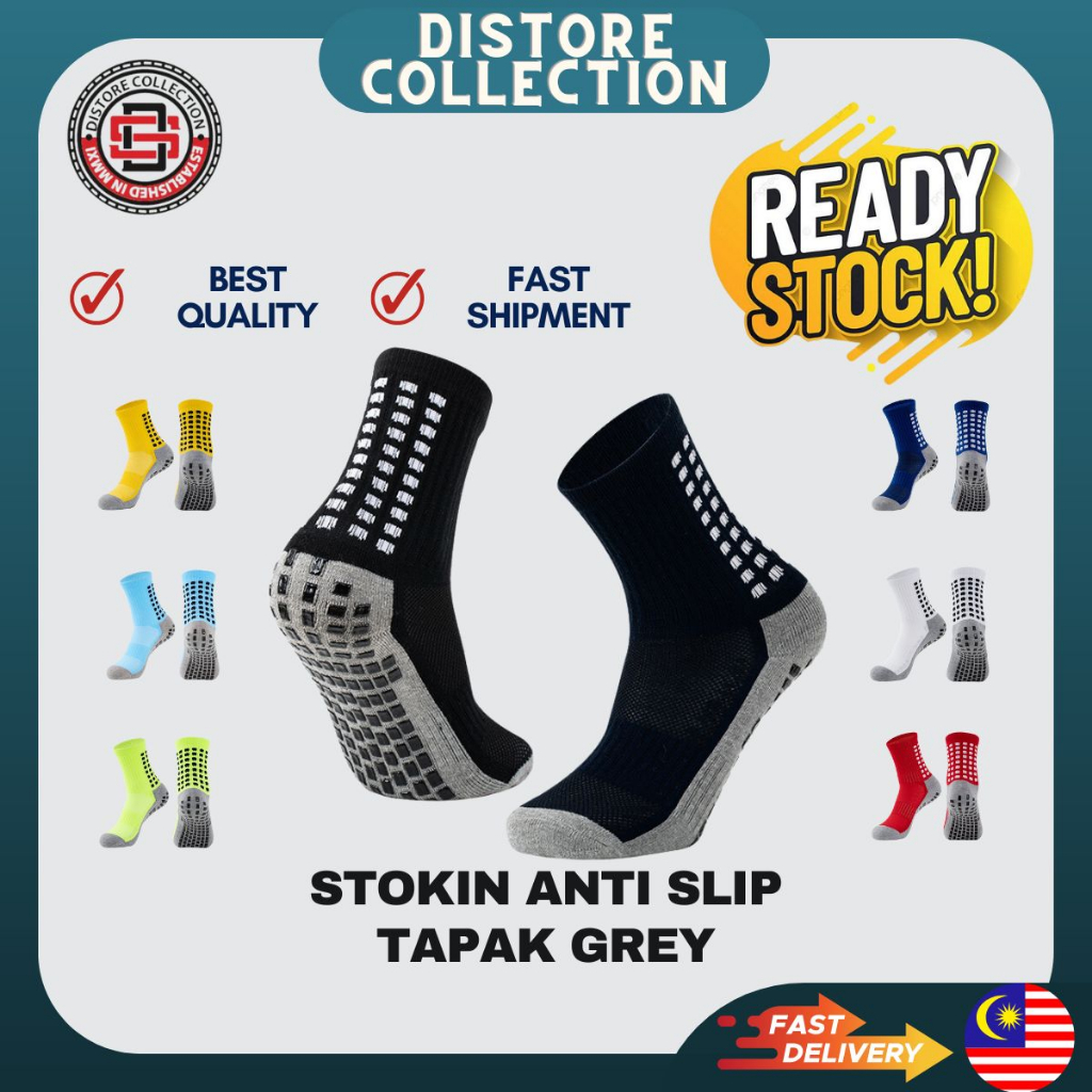 Stokin Anti Slip Tapak Grey Comfortable Unisex Sport Socks [READY STOCK ...