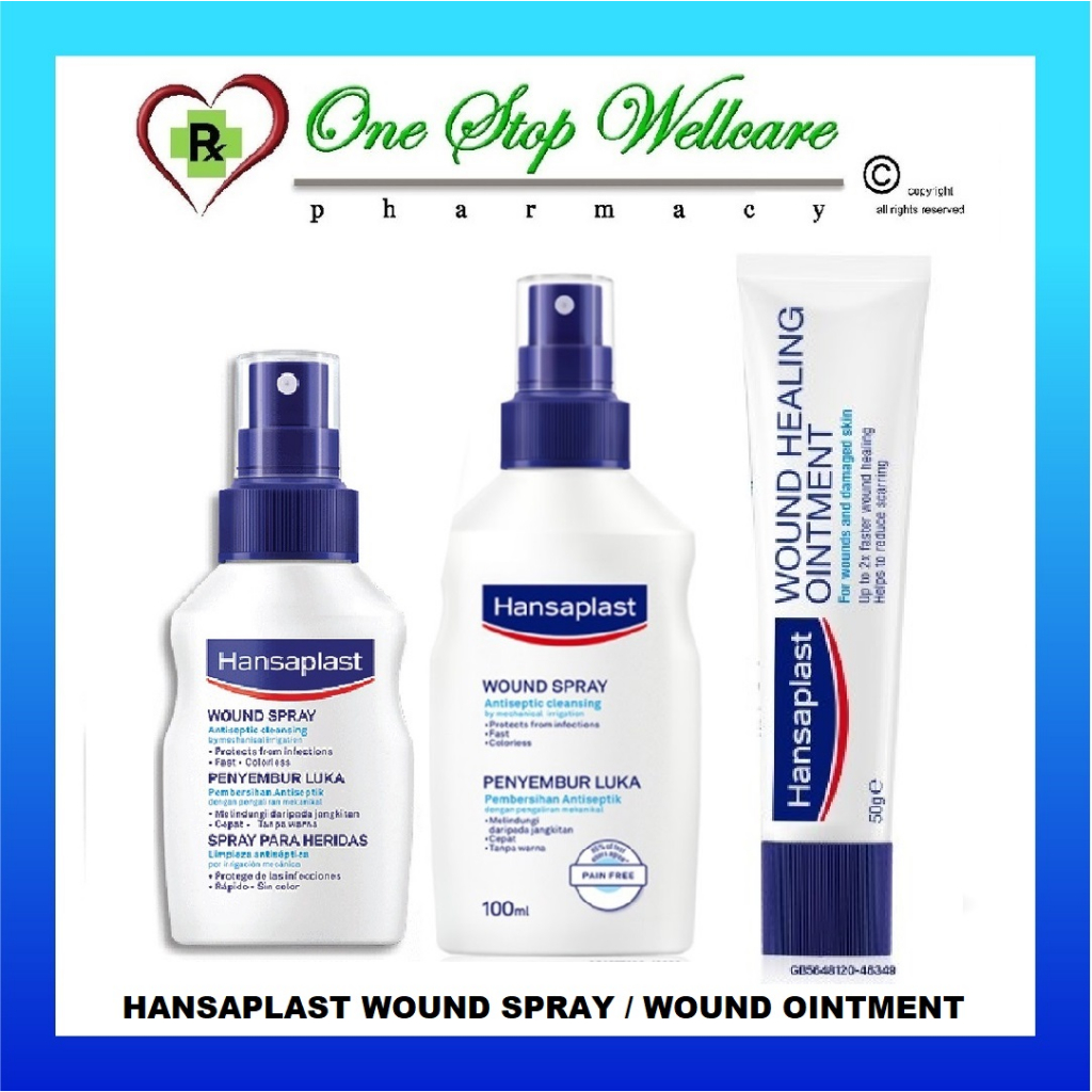 HANSAPLAST WOUND SPRAY 50ML / 100ML / WOUND HEALING OINTMENT 50G