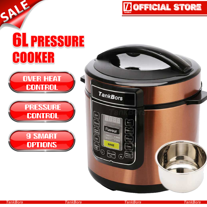 🇲🇾 Malaysia Plug 2Year Warrenty TankBors Pressure Cooker Stainless