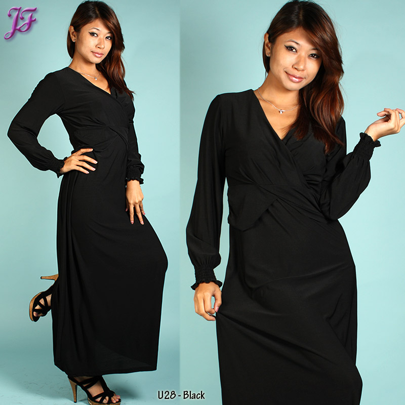 CLEARANCE STOCK JF FASHION LYCRA MAXI DRESS N1170 AND U28 Shopee Malaysia