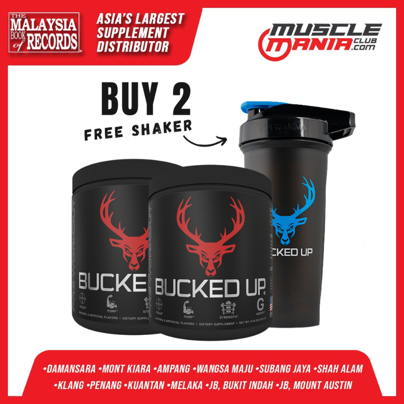 **BUY 2 FREE SHAKER** Bucked Up (25 servings) Shopee Malaysia