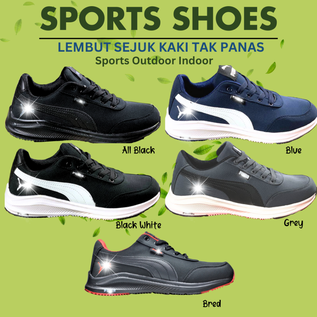 Kasut Sukan Perempuan Lelaki Running Sport Shoes Men Women Puma