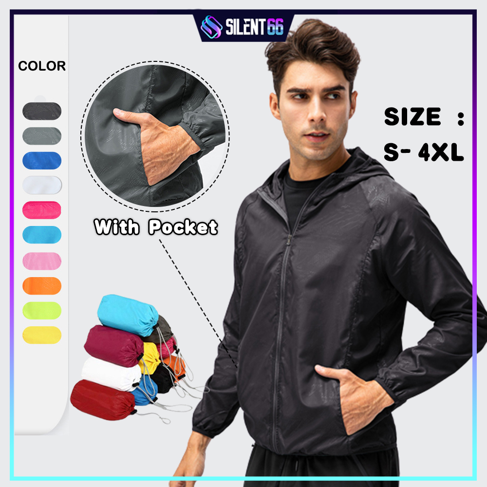 READY STOCK Jogging Jacket With Pocket Men Women Unisex Hiking Sport