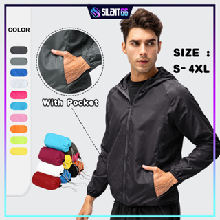 READY STOCK Jogging Jacket With Pocket Men Women Unisex Hiking Sport Jacket Windbreaker - DICKY