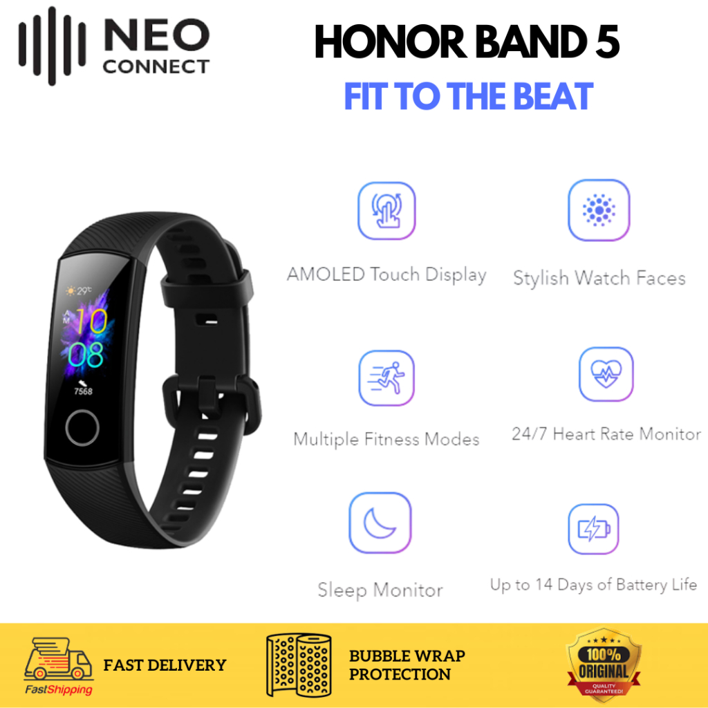 FAST SHIPPING】HONOR Band 5 Smart Wristband Wearable Fitness