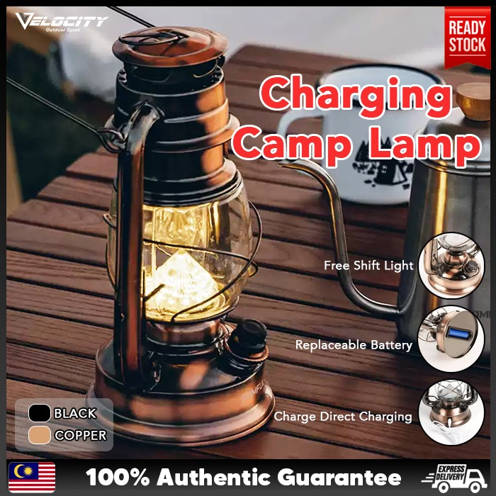 Velocity Rechargable Light camping Oil Lamp Lantern Kerosene Paraffin
