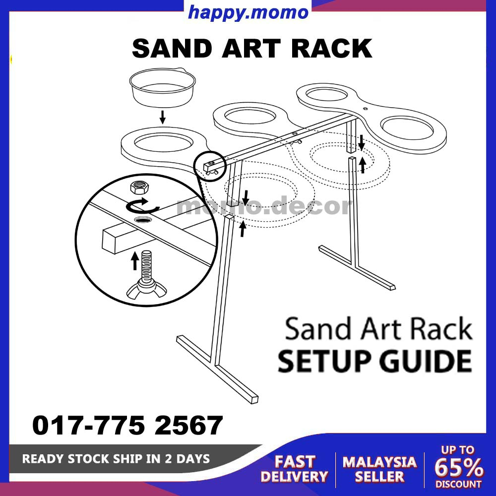(Loose) Sand Art Rack Stand Only | For Event Party Supply Rak Color ...