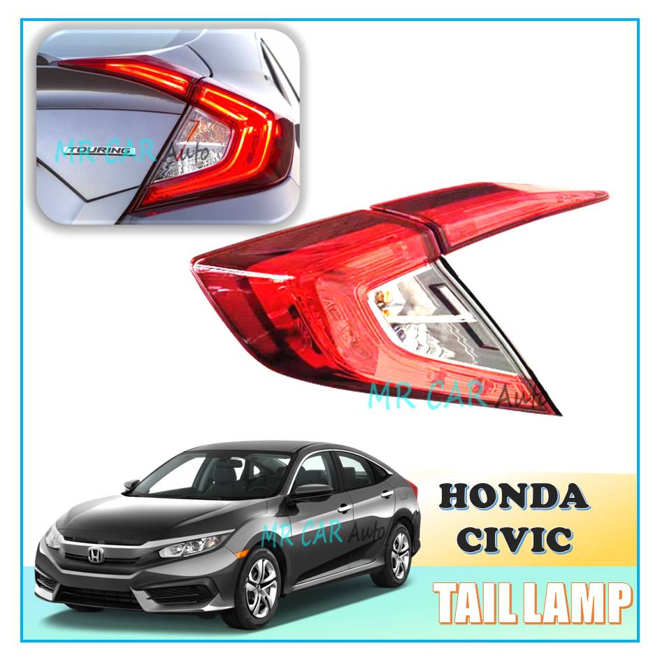 HONDA CIVIC FC TEA 2016-2021 REAR TAIL LAMP / BRAKE LIGHT | Shopee Malaysia