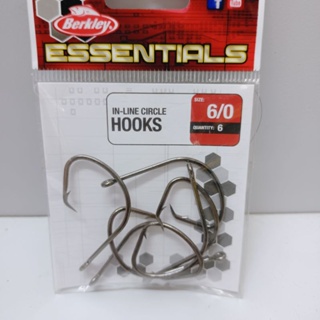 BERKLEY ESSENTIALS OFFSET CIRCLE HOOKS / In-Line Circle mata kail