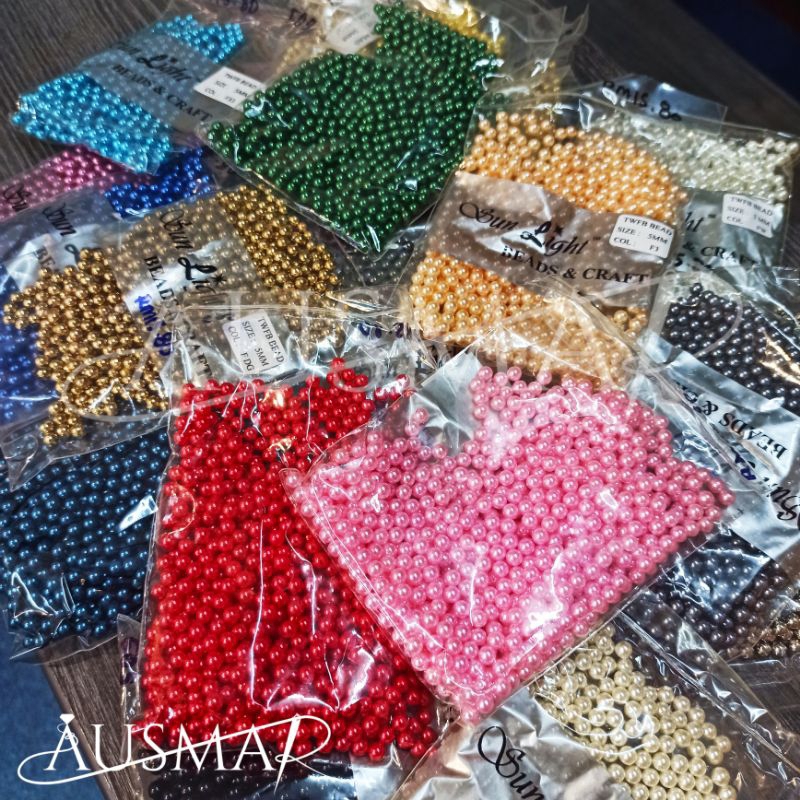 6MM BEADS PEARL STUD, MANIK TIADA LUBANG, MANIK TEBUK (PACK) | Shopee ...