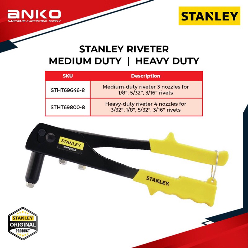 STANLEY RIVETER ( MEDIUM DUTY | HEAVY DUTY ) | Shopee Malaysia