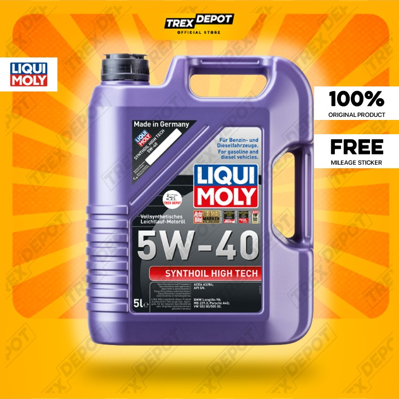 LIQUI MOLY Synthoil High Tech Fully Synthetic Engine Oil 5W40 (5L ...