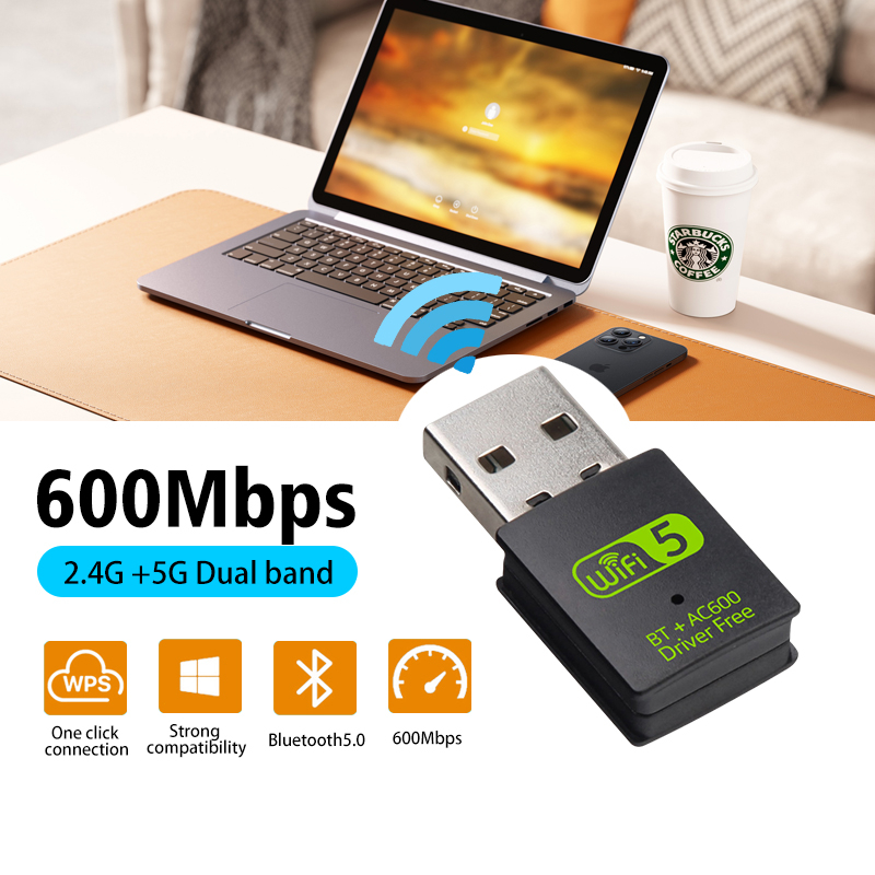 USB 3.0stable WiFi Adapter Desktop PC 5G 2.4G Receiver Dongle Mini ...