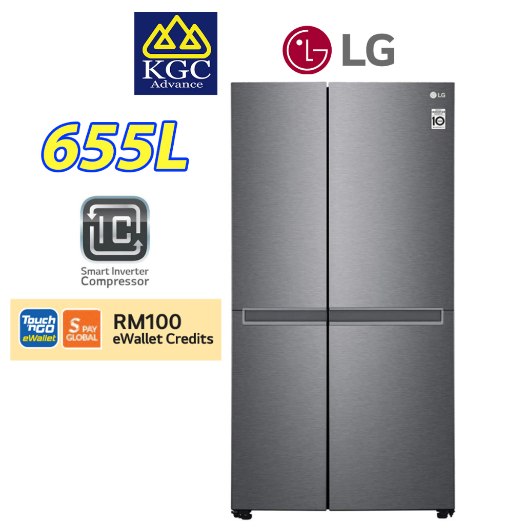 LG Side by Side Fridge in Dark Graphite Finish Refrigerator (655L) GC