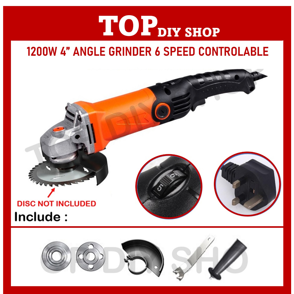 6 Speed 1200W 4" ANGLE Grinder Speed Control Mesin Polish Kereta Car Polishing Machine Electric