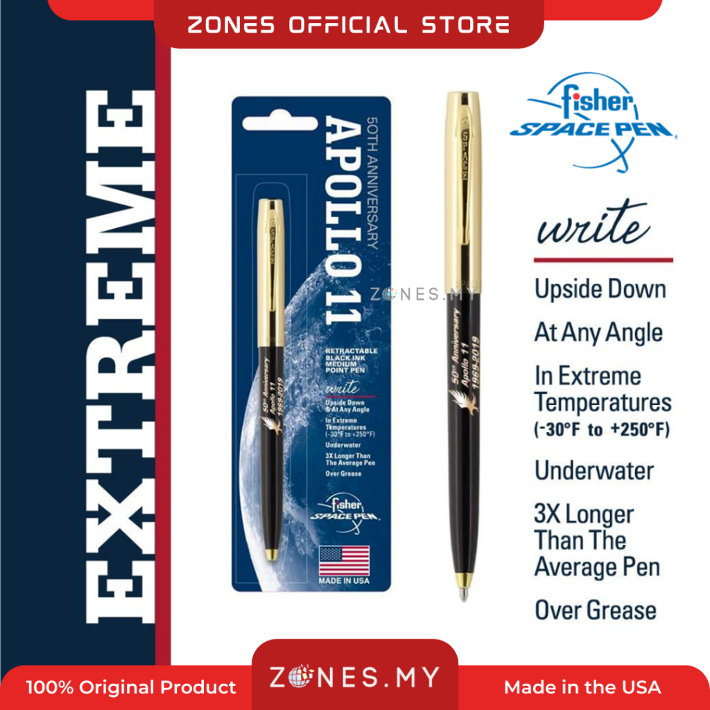 🥇 🇺🇸 USA | Fisher Space Pen | Apollo 11 50th Anniversary Special Gold ...