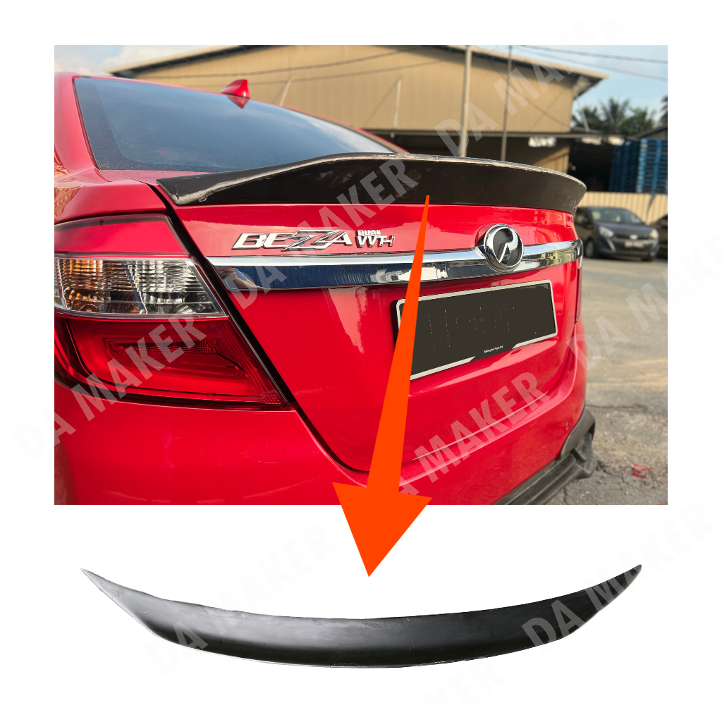 Perodua Bezza Ducktail Spoiler Hard Material Tahan Lama 