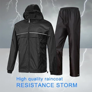 Adult Reflective Split Raincoat Waterproof Rain Jacket Pants Set