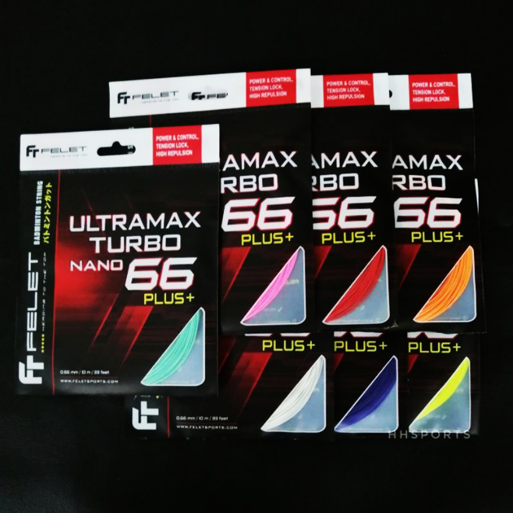 [100% ORIGINAL] FELET Ultramax Turbo Nano 66 Plus Badminton String High ...