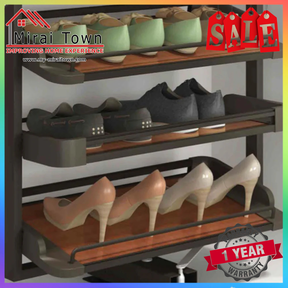 MIRAI Upright Standing Shoe Organizer Storage Telescoping Shelf