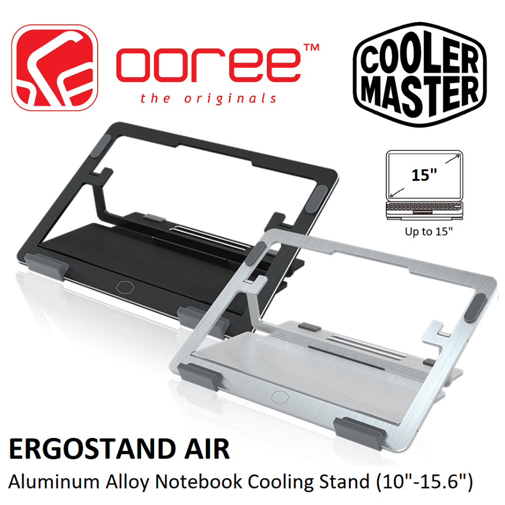 COOLER MASTER ERGOSTAND AIR COOLER PAD COOLING STAND WITH 5 ERGONOMIC ...