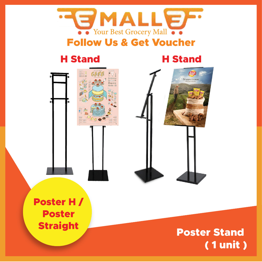Adjustable Height Metal Poster Stand / Poster Board Stand / Poster