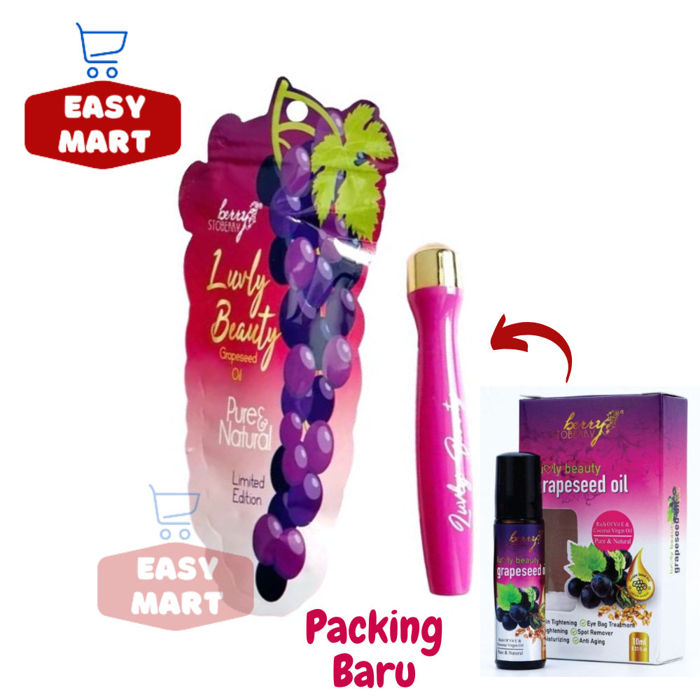 LUVLY BEAUTY GRAPESEED OIL BERRY STOBERRY 10ML [100 ORIGINAL HQ