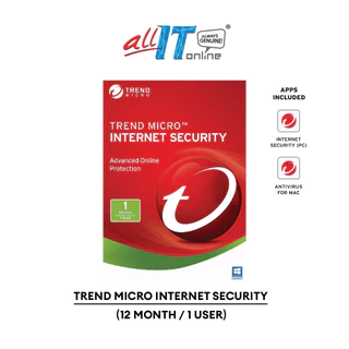 Trend Micro Internet Security with Advanced Online Protection for Windows & Mac - 1 Years/12 Month/1 User