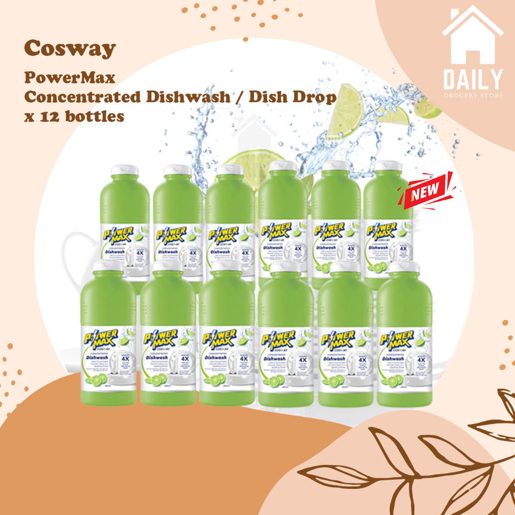 Cosway PowerMax Concentrated Dishwash x12 bottles / PowerMax Dish Drops ...