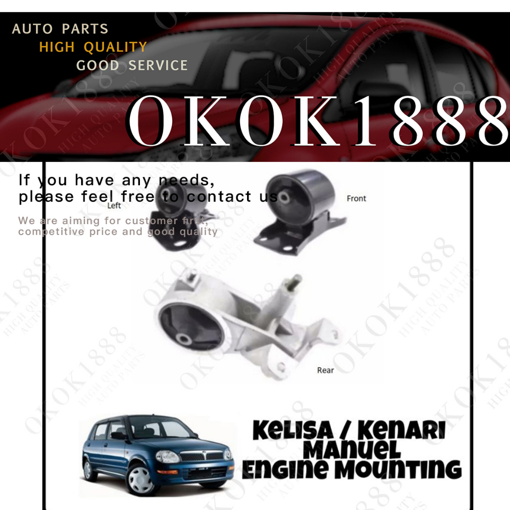 BEST QUALITY Perodua Kelisa,Kenari Auto/Manual engine mounting (3pcs ...