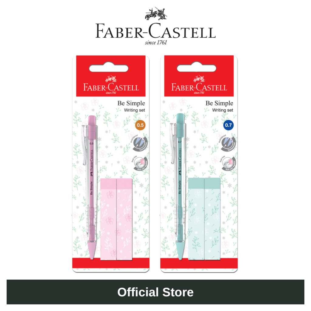 [FaberCastell] Mechanical Pencil Be Simple + 2 erasers set (0.5mm / 0