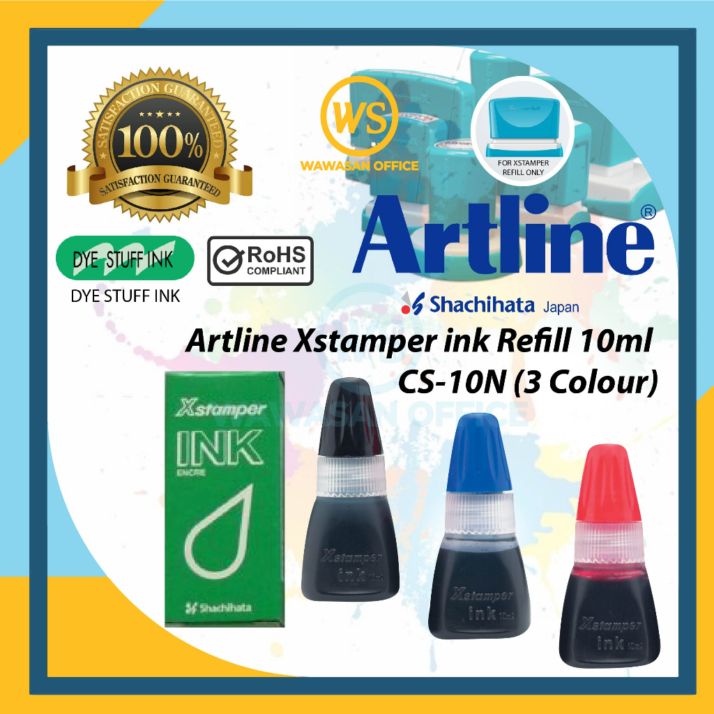 Artline Xstamper Ink / Xstamper Refill Ink / Stamp Refill ink (10ml