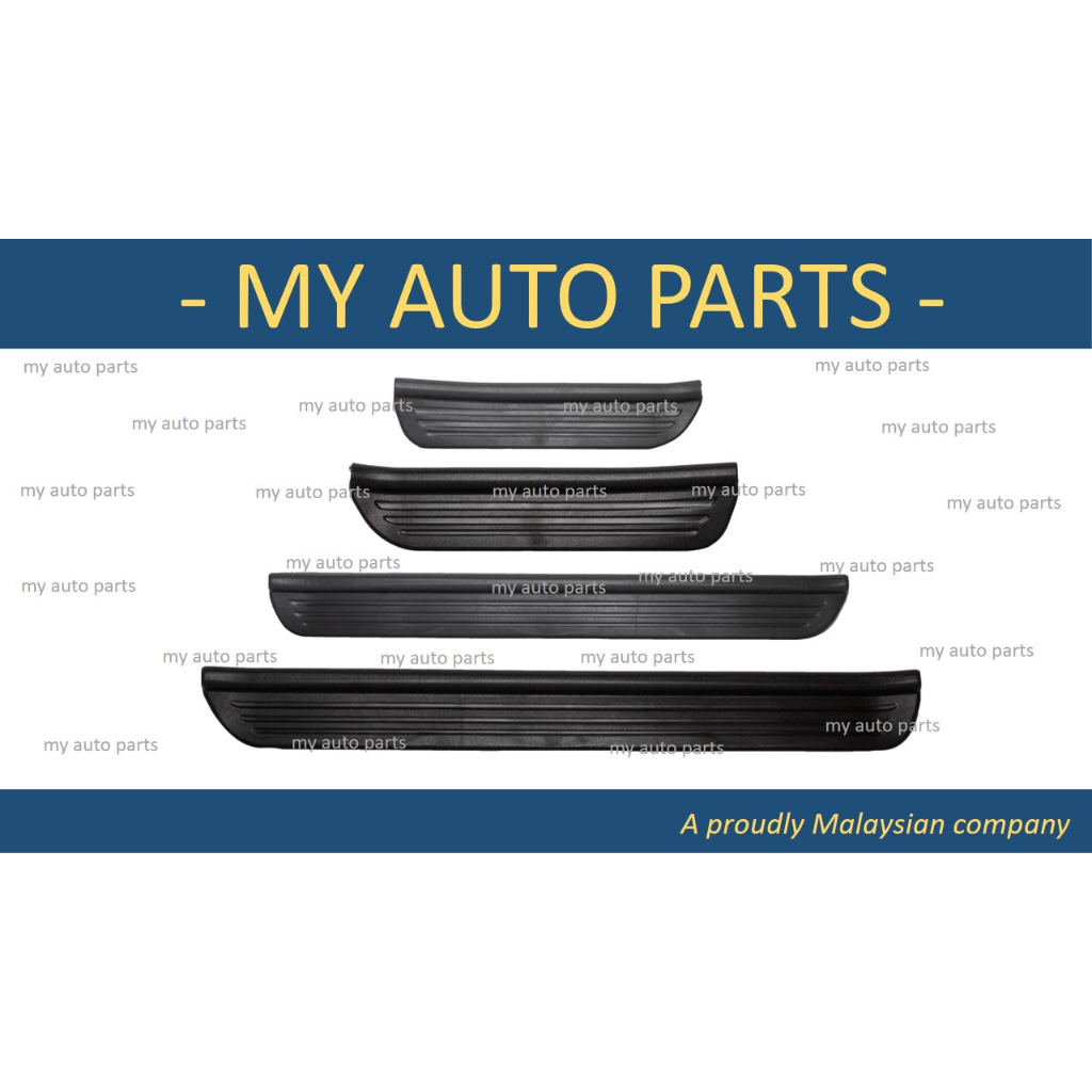 PROTON WIRA SCUFF PLATE / SIDE DOOR STEP / KICKING PLATE (BLACK / GREY