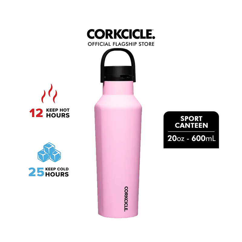 Corkcicle Sport Canteen - 20oz Sun-soaked Pink