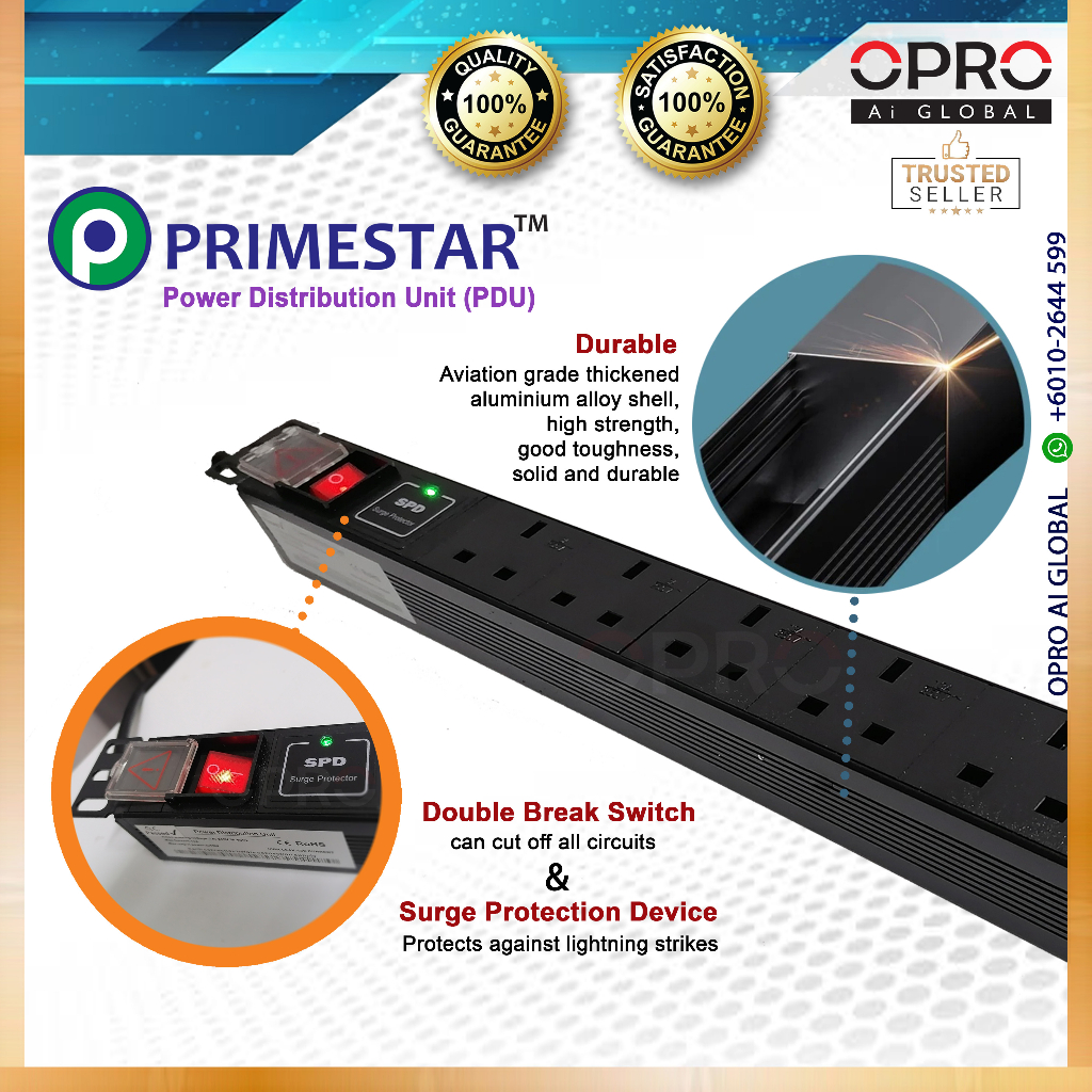[FULL COPPER] Primestar Sirim Surge/Lightning Protection 19inch Server ...