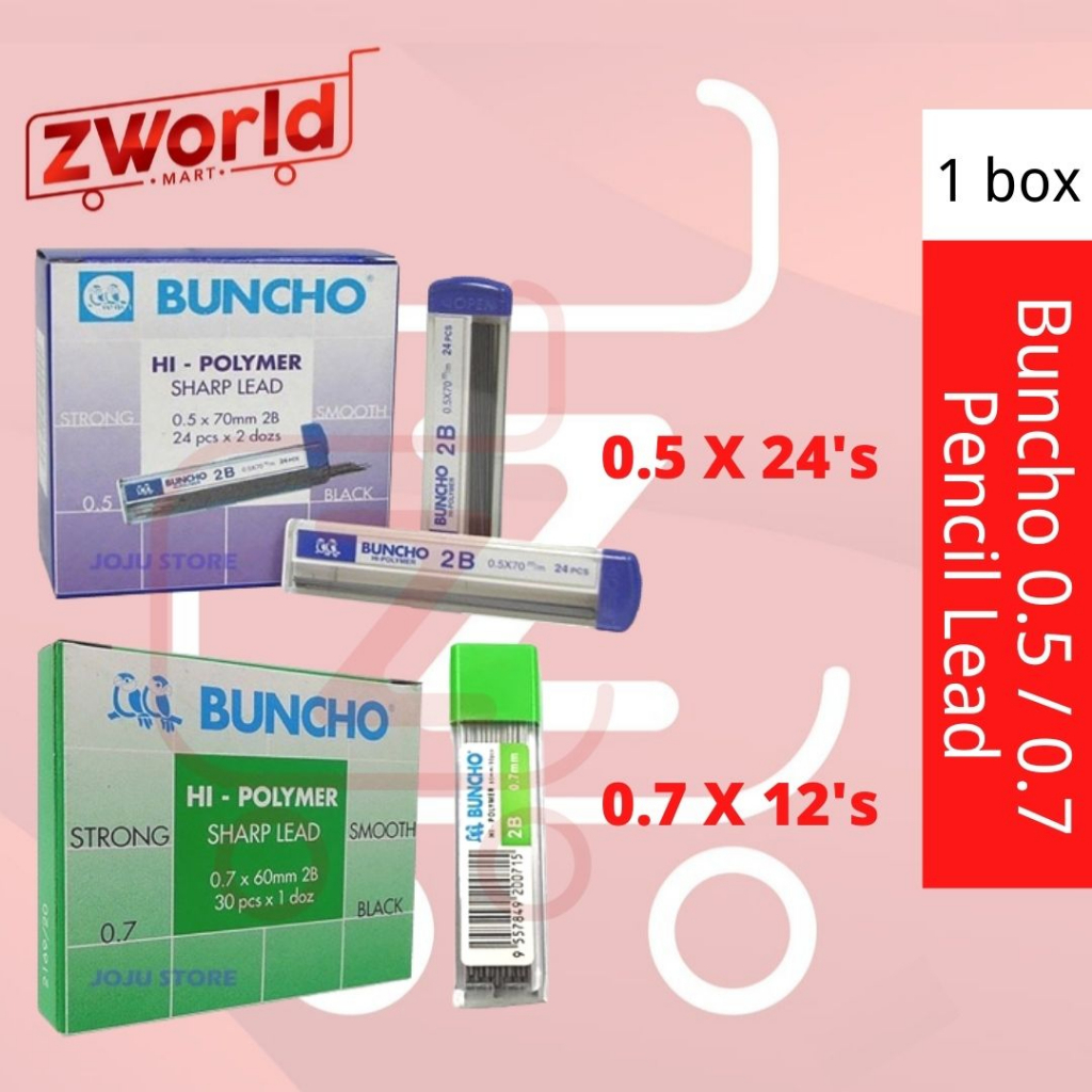 Buncho Pencil Lead 0.5 X 24's / 0.7 X 12's Shopee Malaysia