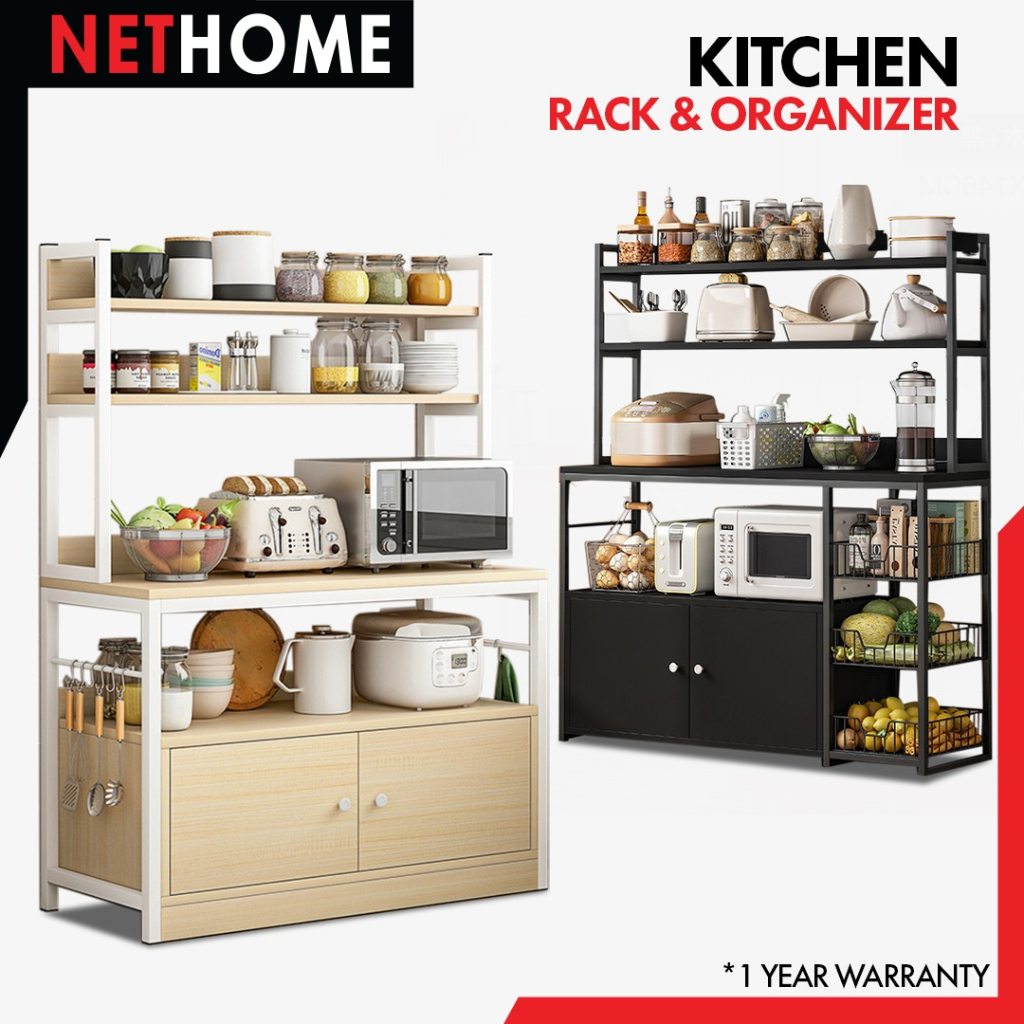 ⚡️NETHOME⚡️Kitchen Cabinet Rack 80CM/100CM/120CM / UTILITY SHELF ...